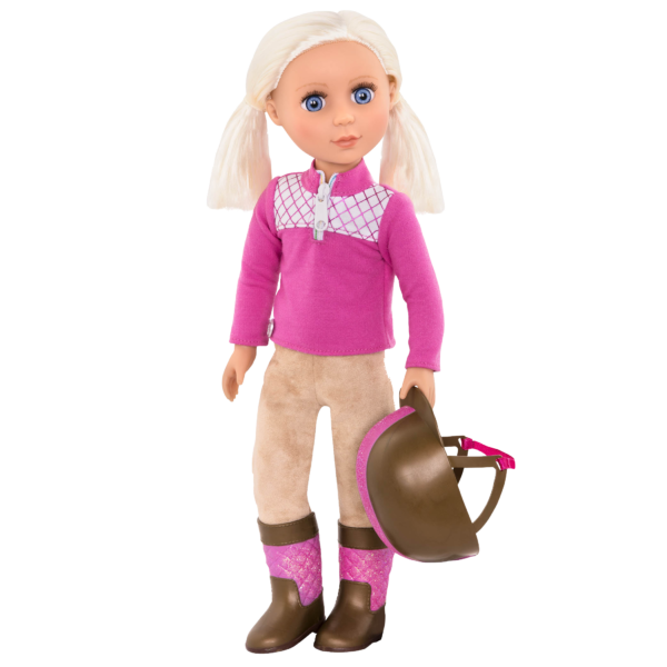 14-inch doll wearing equestrian outfit