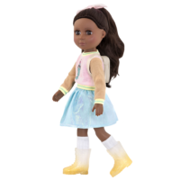 14-inch doll wearing ice cream top and glitter boots