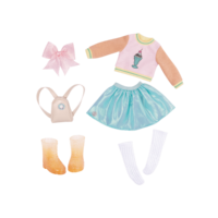 Ice cream top with glitter boots for 14-inch doll