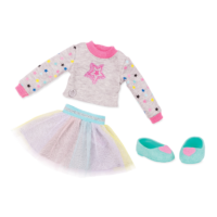 Star sweater for 14-inch doll