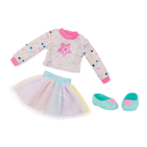 Star sweater for 14-inch doll