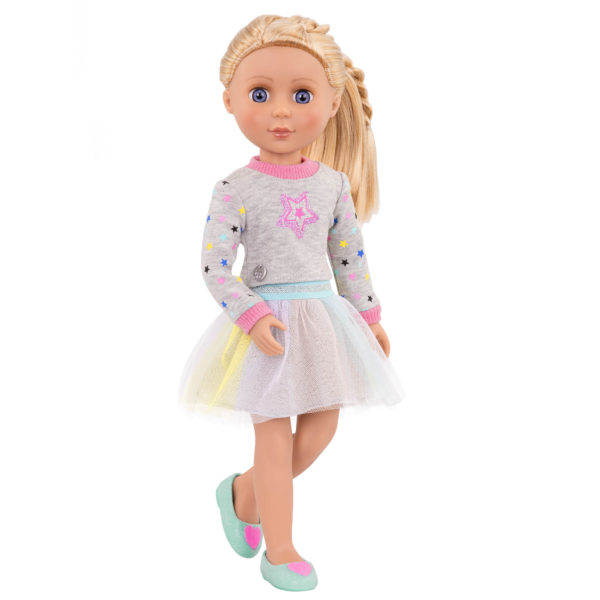 14-inch doll wearing star sweater