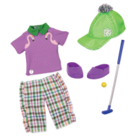 Mini-putt outfit for 14-inch doll