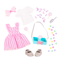 Candy shop outfit for 14-inch doll