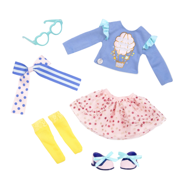 Cotton candy outfit for 14-inch doll