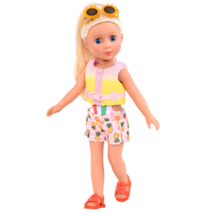 14-inch doll wearing boating outfit