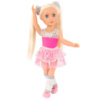 14-inch doll wearing ballerina outfit