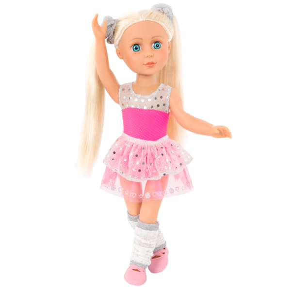 14-inch doll wearing ballerina outfit