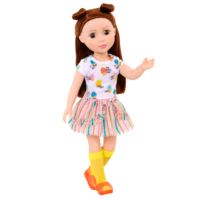 14-inch doll wearing ice cream outfit