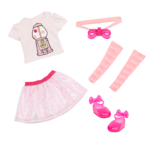 Glitter Girls Outfit for 14-inch Dolls A Pop of Pink