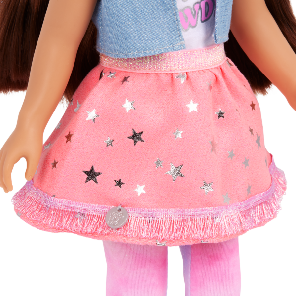 Glitter Girls Pink Skirt with Silver Stars