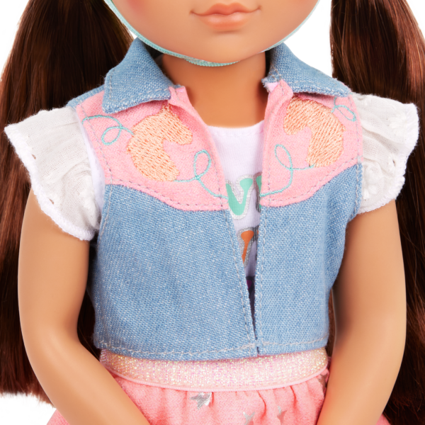 Glitter Girls Faux Denim Vest for Dolls