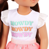 Glitter Girls White T-Shirt with Howdy Print