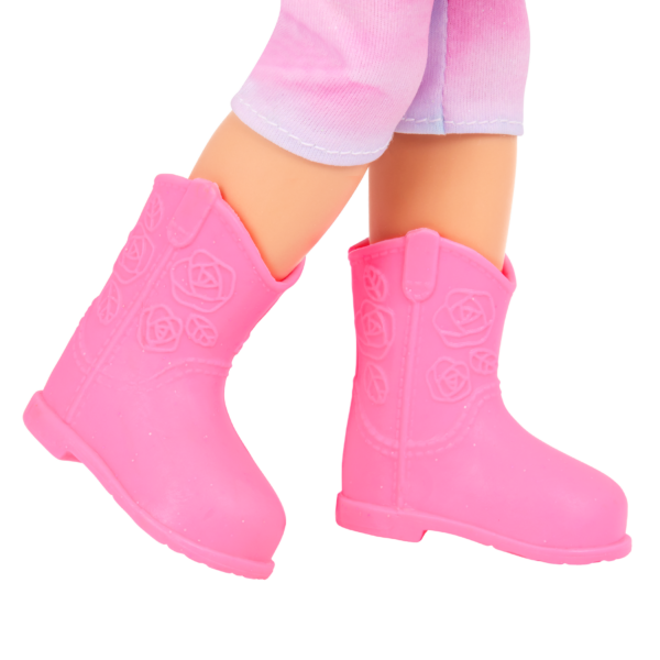 Glitter Girls Pink Cowgirl Boots for Dolls