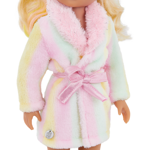 Multicolored Bathrobe for Dolls