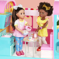 Two 14-inch dolls baking donuts