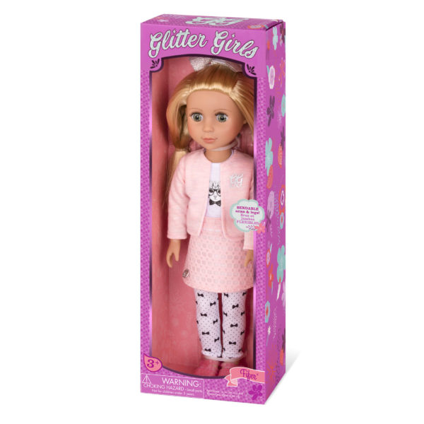 14-inch posable doll blonde hair and green eyes