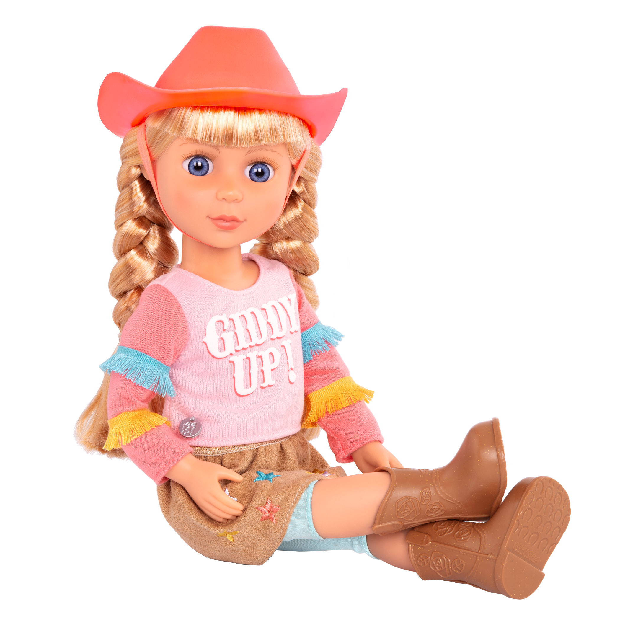 14.5 INCH DOLL:Hot Pink Little Cowgirl Outfit  by American Fashion World New 