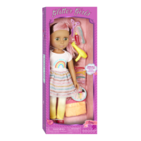 14-inch posable doll with hairdressing accessories