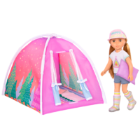14-inch doll with camping playset