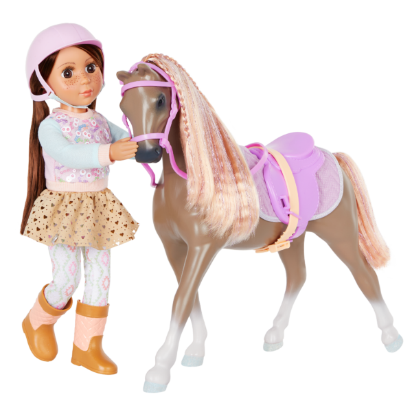 Glitter Girls 14-inch Equestrian Doll and horse, Nora & Wanderlust