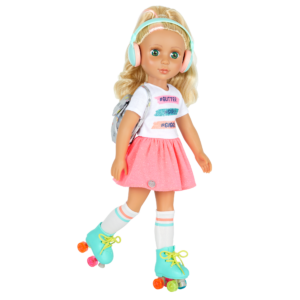 Glitter Girls Sunnie 14-inch Poseable Roller Skating Doll Blonde Hair Green Eyes
