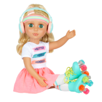 Glitter Girls Sunnie 14-inch Poseable Doll Rainbow Roller Skates