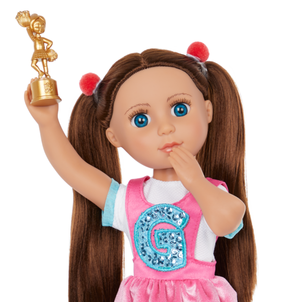 Glitter Girls Alfie 14-inch Posable Cheerleader Doll Brown Hair & Blue Eyes