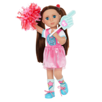 Glitter Girls Alfie 14-inch Posable Cheerleader Doll with Pom Poms
