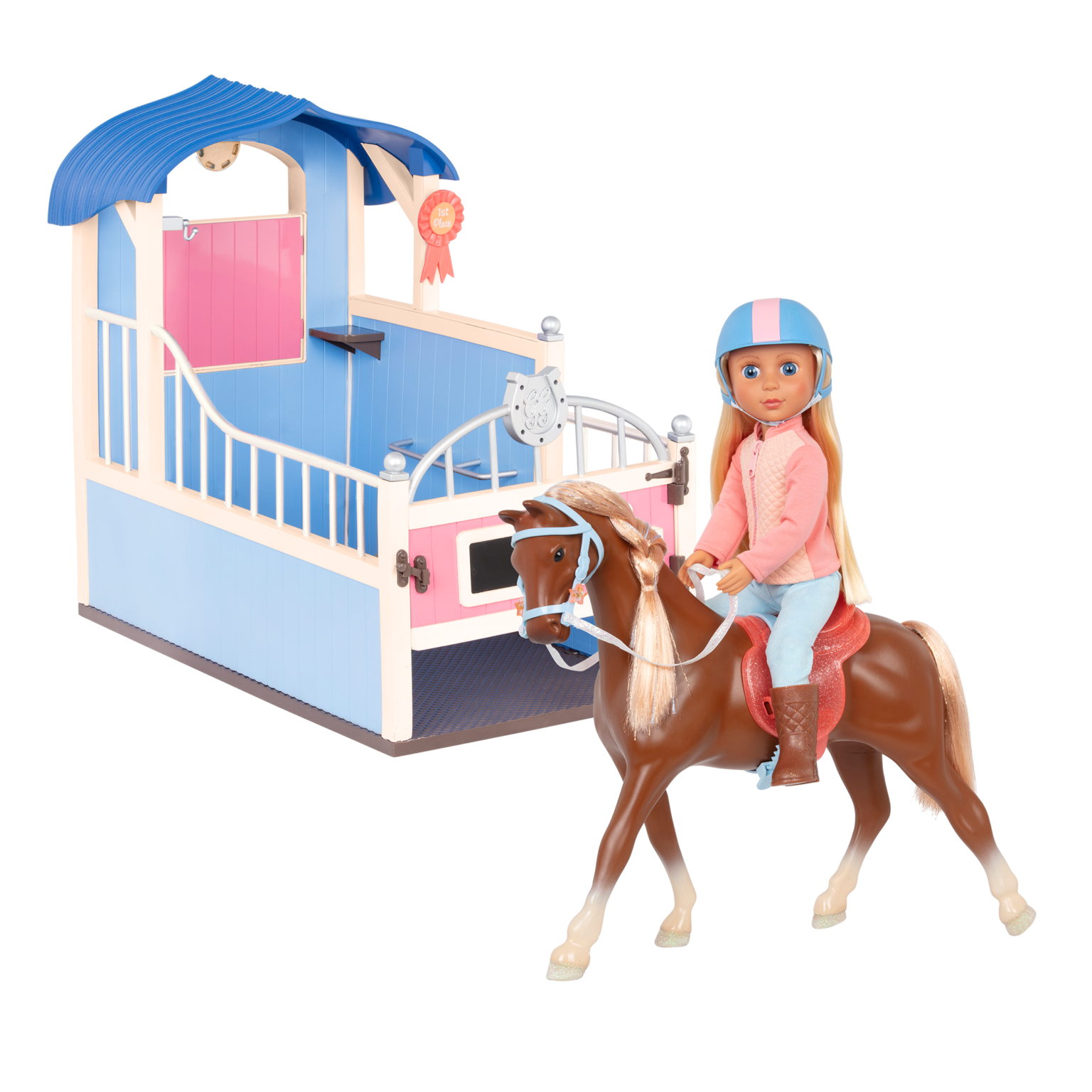 Equestrian Bundle | 14” Doll, Horse & Stable | Glitter Girls