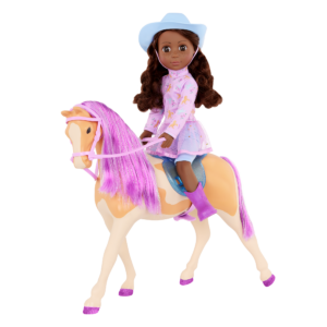 Posable 14-inch Doll Clea Riding Toy Horse Clover