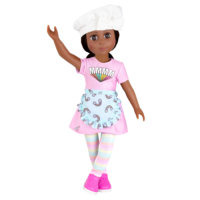 Ryanne 14-inch doll with baker outfit waving
