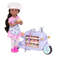 Ryanner 14-inch doll with donut scooter