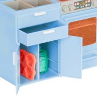 Toy Dollhouse Kitchen with Cabinets