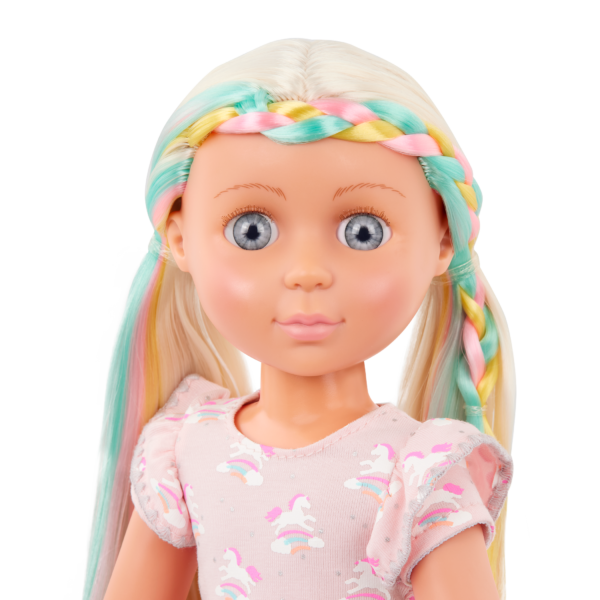 Gia 14-Inch Doll with Rainbow Hair
