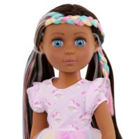 Samara Doll with Rainbow Braid in Hair