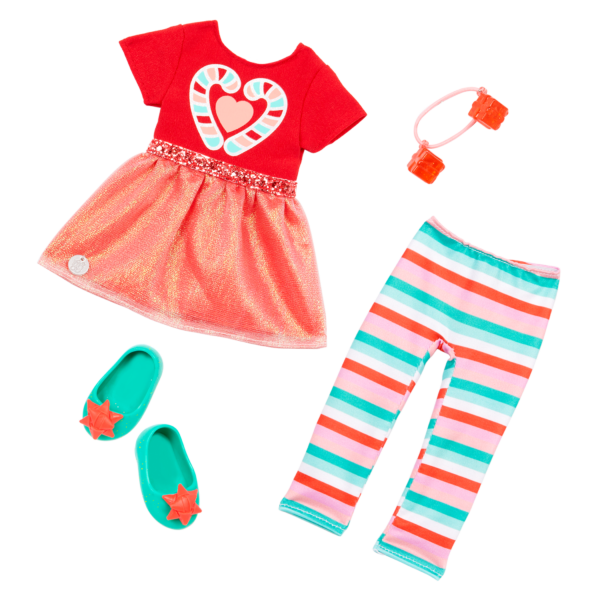 Glitter Girls Holiday Outfit for 14-inch Dolls