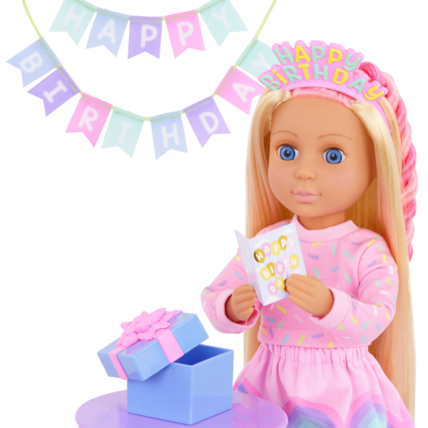 14-inch Doll Evie with Birthday Card