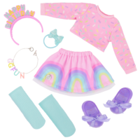 Glitter Girls Evie 9-Piece Birthday Outfit for Dolls