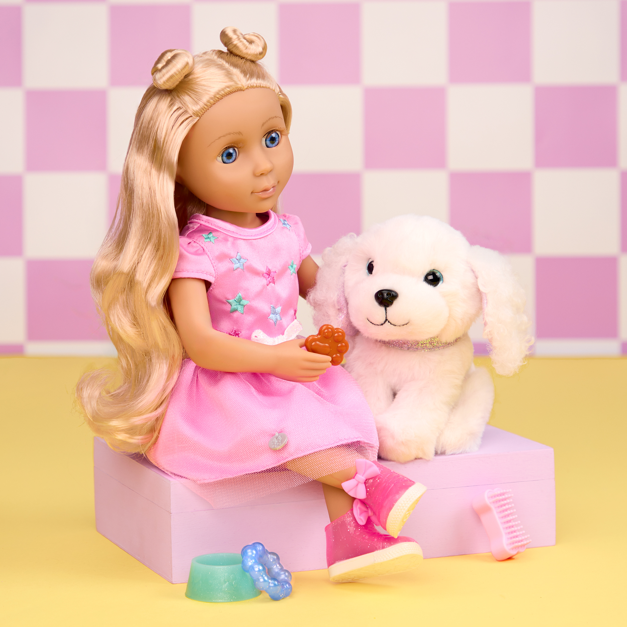 Glitter Girls 14-Inch Fashion Doll with Plush Pup Teri & Bibi