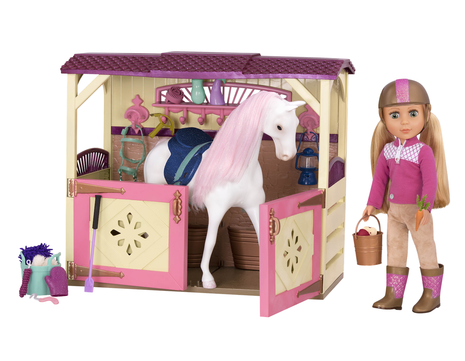 Glitter Girls – All Asparkle Acres Riding Stable Set – Accessory for  14-inch horses - 14-inch Doll Accessories and Clothes for Girls Age 3 and  Up –