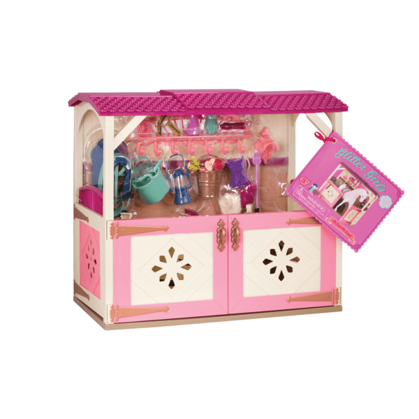 Horse stable playset with accessories