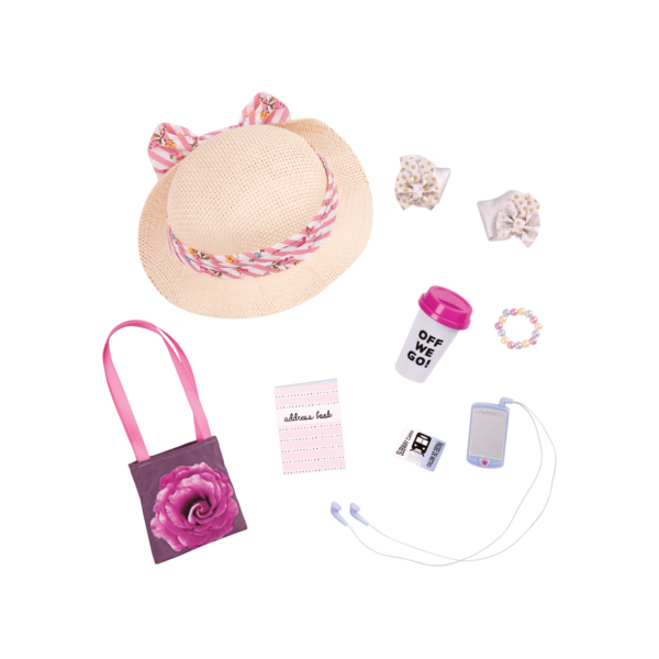 Travel accessory set for 14-inch doll