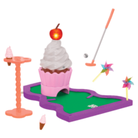 Ice cream-themed mini-golf playset