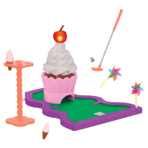 Ice cream-themed mini-golf playset