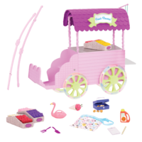 Toy flower carriage with accessories