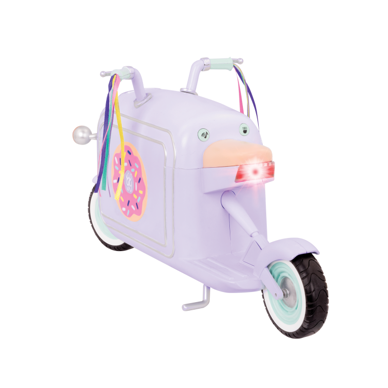 Donut Delivery Scooter Vehicle & Accessories for Dolls Glitter Girls