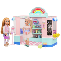 Two 14-inch dolls at candy shop