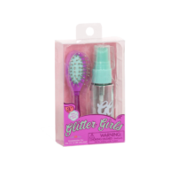 Toy hair brush and spray bottle for doll