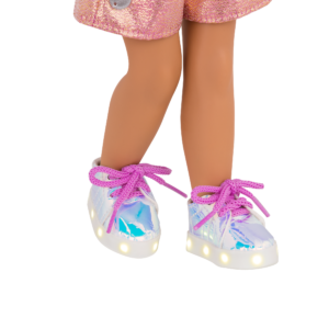 Light-up shoes for 14-inch doll